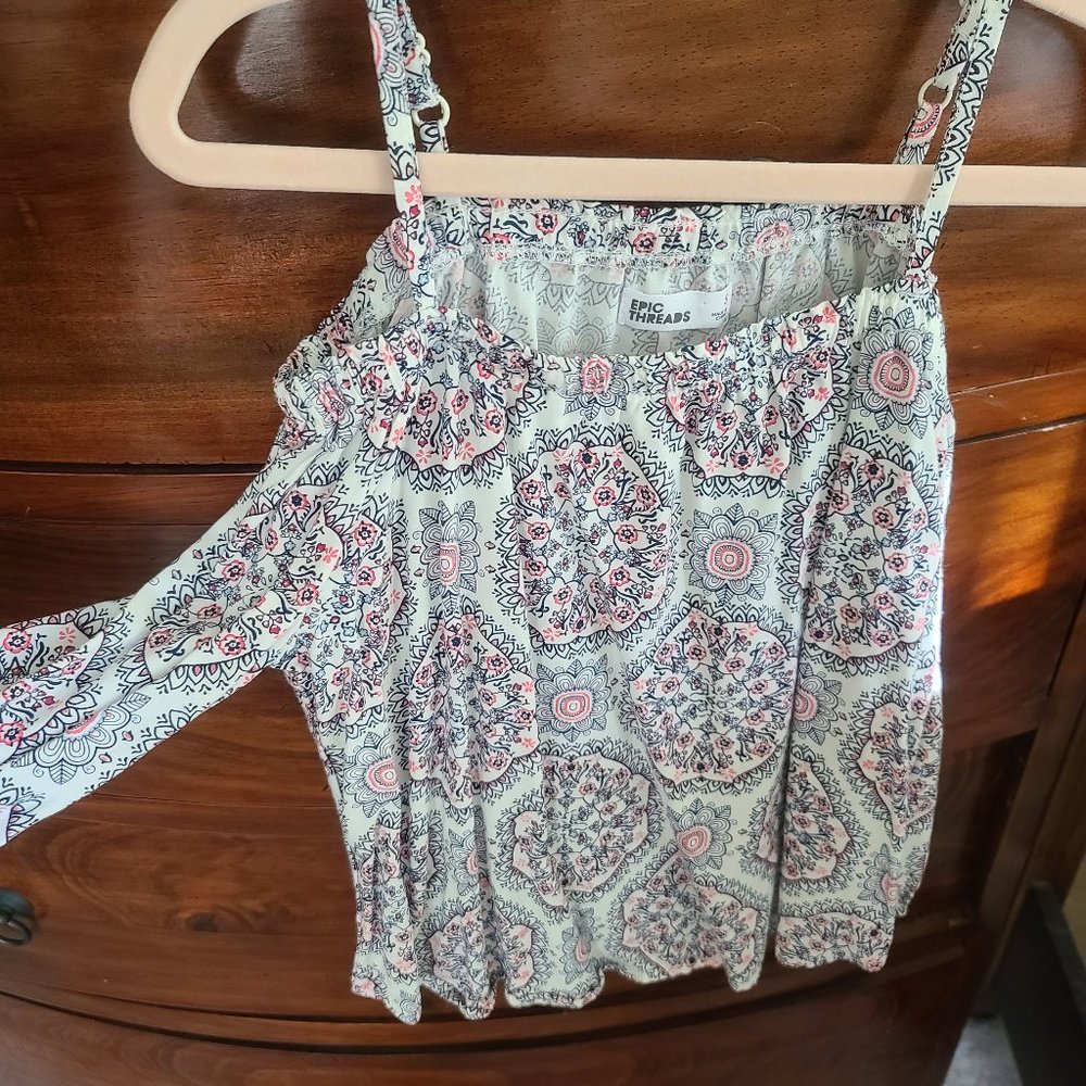 Girls Blouse with Peek-a-Boo Shoulders